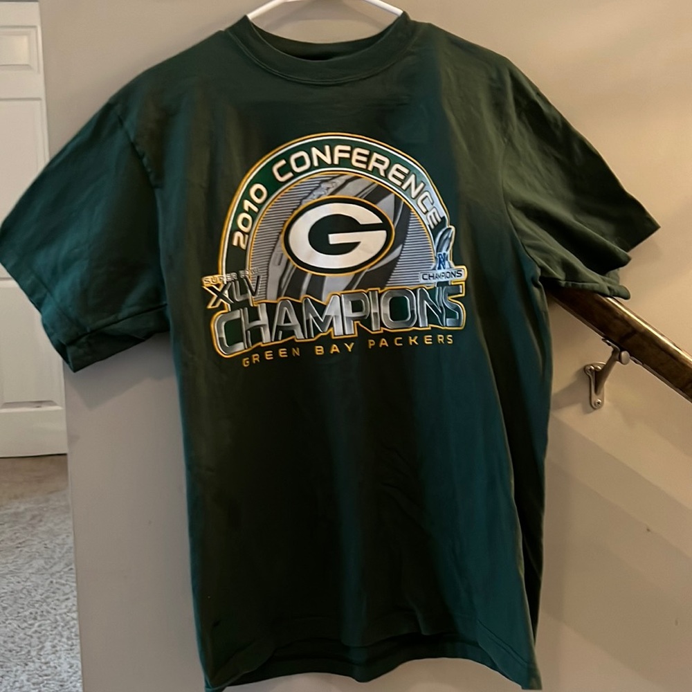 Mens vintage 2010 NFC champions Green Bay Packers tee shirt
